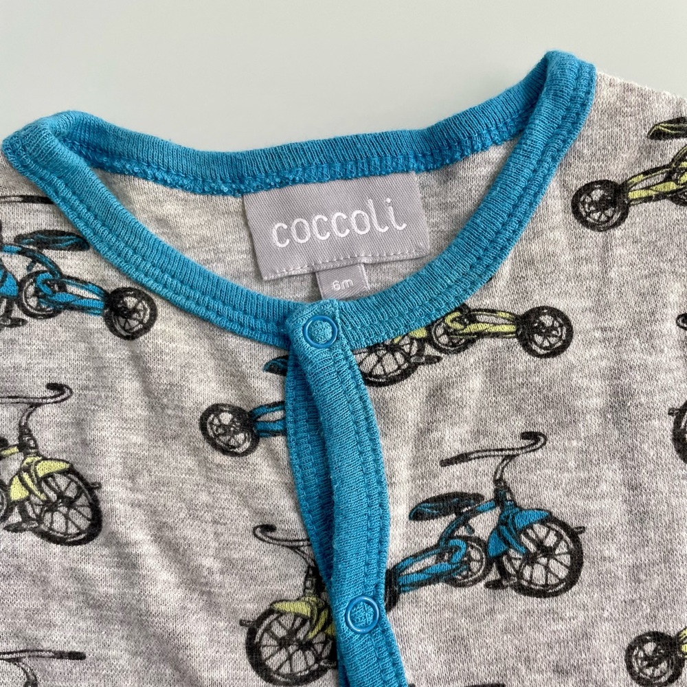 Coccoli Newborn Tricycle Print Footie